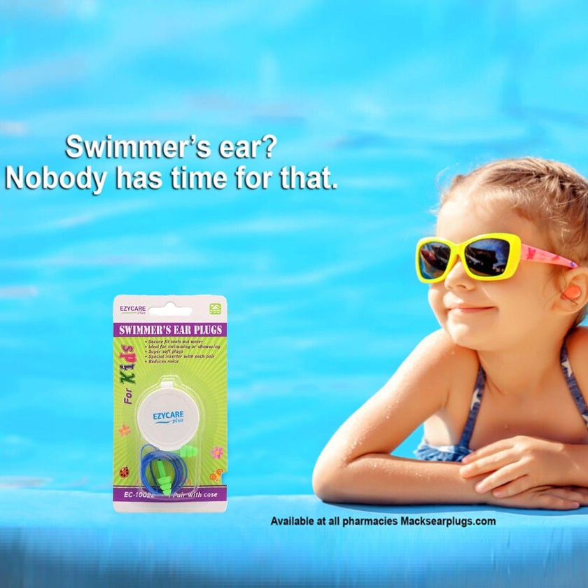 Ezycare Plus Swimmer's Ear Plugs For Kids With Case, Pack of 1 Pair