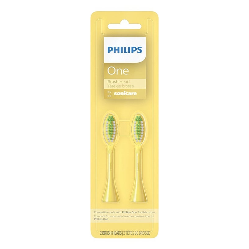 Philips Sonicare One Replacement Brush Head Mango BH1022/02, 2's