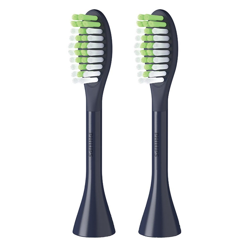 Philips Sonicare One Replacement Brush Head Midnight Blue BH1022/04, Pack of 2's