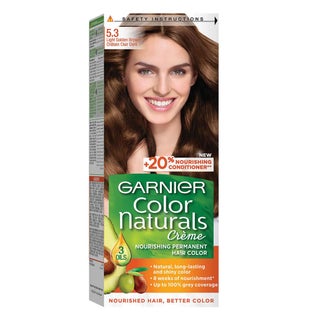 Garnier Color Naturals Cream Hair Color 5.3 Light Golden Brown Kit
