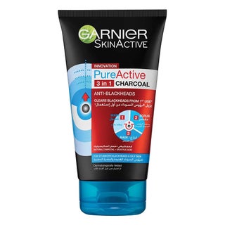 Garnier SkinActive PureActive 3-In-1 Charcoal Mask 150 mL