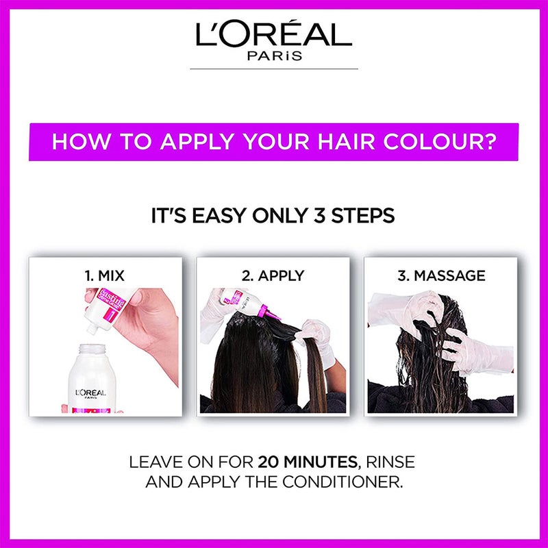 Loreal Casting Cream Gloss Semi-Permanent Conditioning Hair Color 200 Deep Black Kit