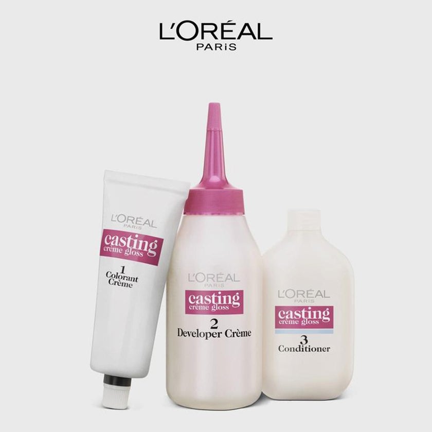 Loreal Casting Cream Gloss Semi-Permanent Conditioning Hair Color 600 Dark Blonde Kit