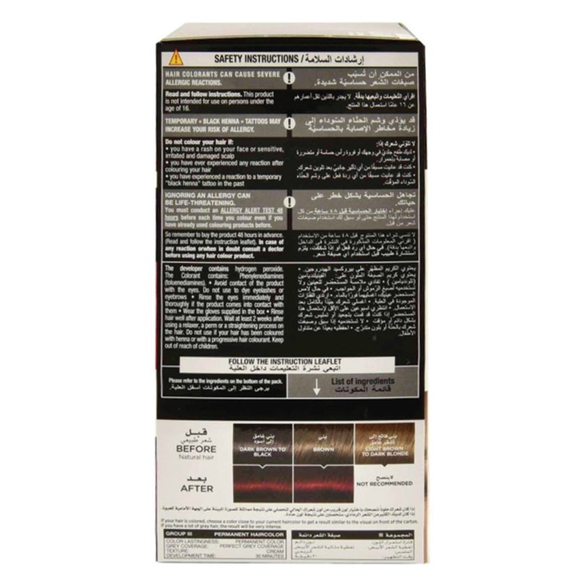 Loreal Paris Prodigy Permanent Oil Hair Color 4.6 Carmin Kit