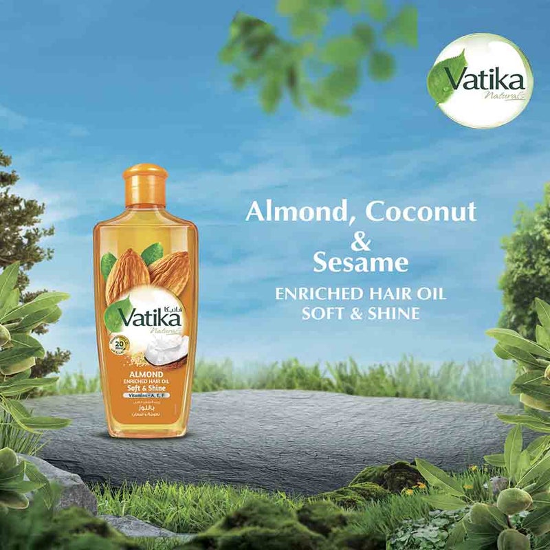 Dabur Vatika Naturals Soft & shine Almond Enriched Hair Oil 300ml