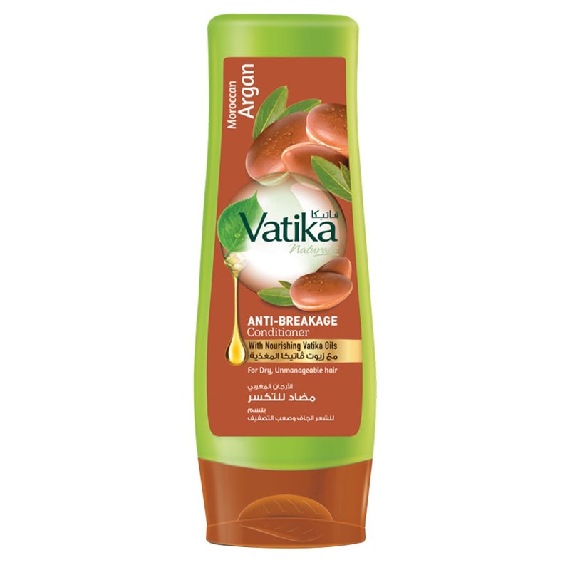 Dabur Vatika Naturals Moroccan Argan Anti-Breakage Conditioner For Dry & Unmanageable Hair 400ml