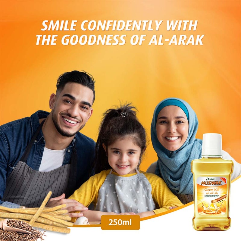 Dabur Miswak Germ Kill Mouthwash 250 mL