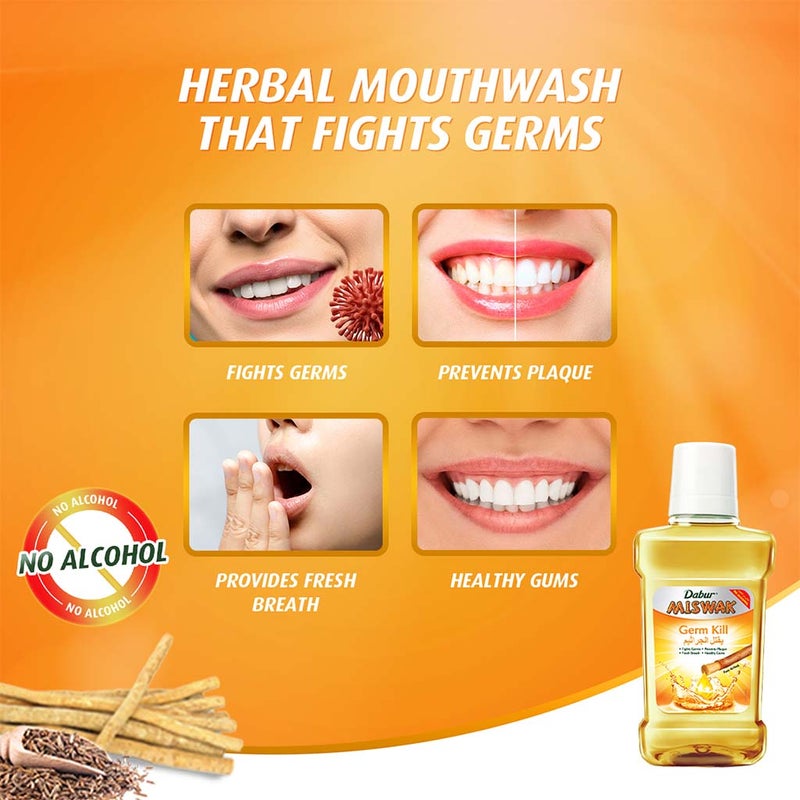 Dabur Miswak Germ Kill Mouthwash 250 mL