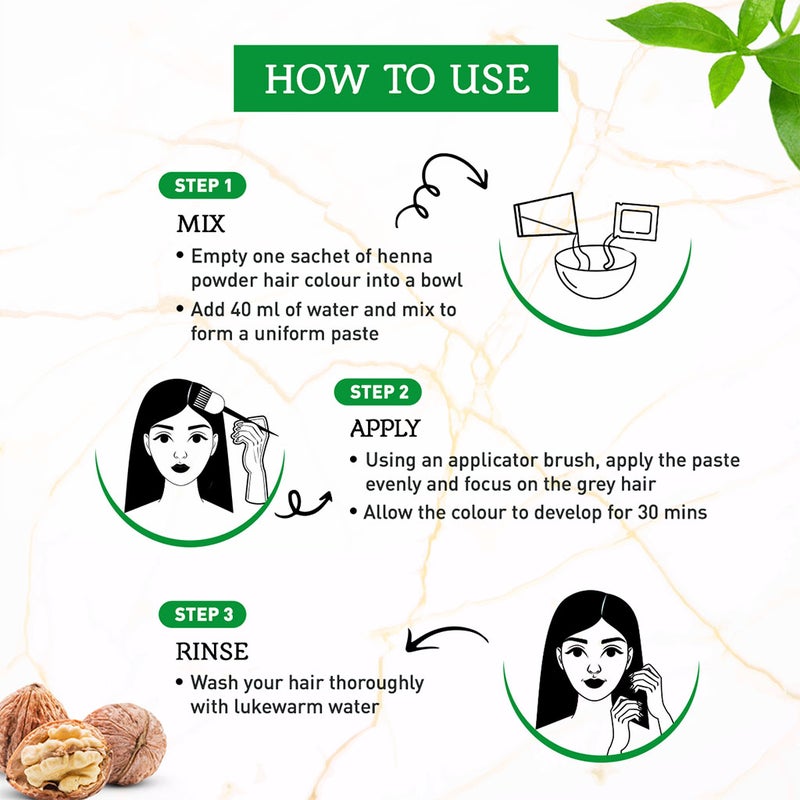 Dabur Vatika Ammonia Free Henna Hair Color 5.5 Mahogany 10g