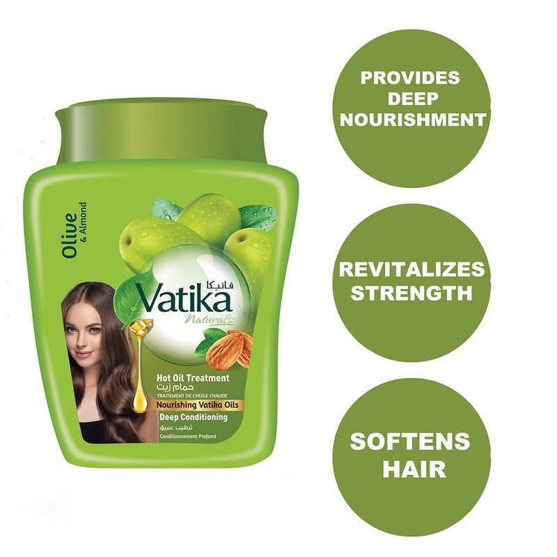 Dabur Vatika Deep Conditioning Hot Oil Treatment Cream For Dry & Dull Hair 500g
