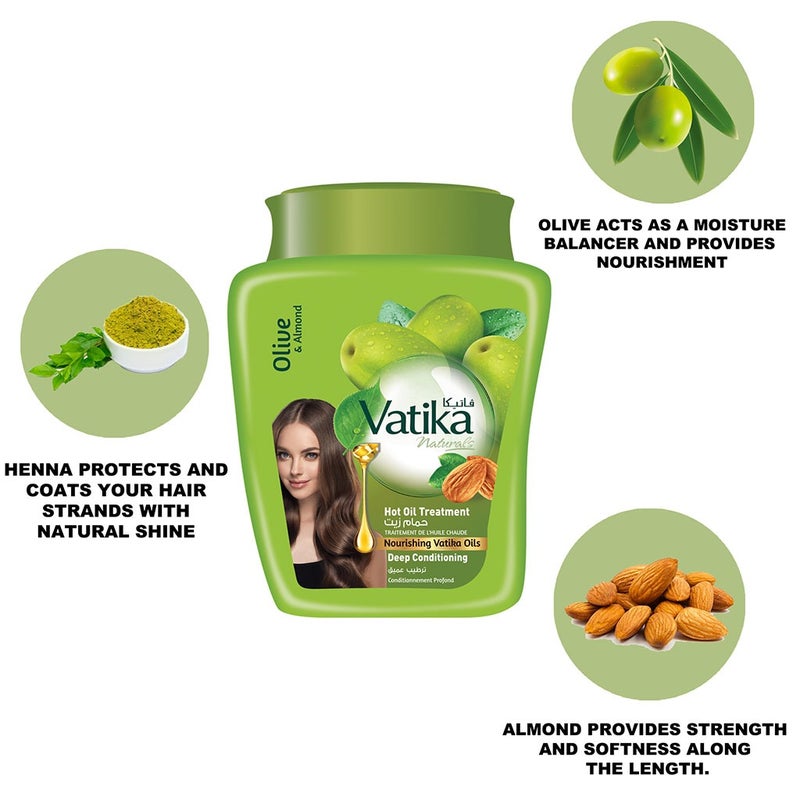Dabur Vatika Deep Conditioning Hot Oil Treatment Cream For Dry & Dull Hair 500g