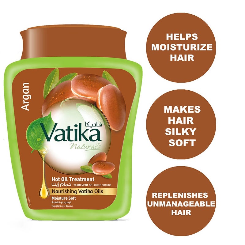 Dabur Vatika Naturals Argan Hot Oil Treatment Cream 500g
