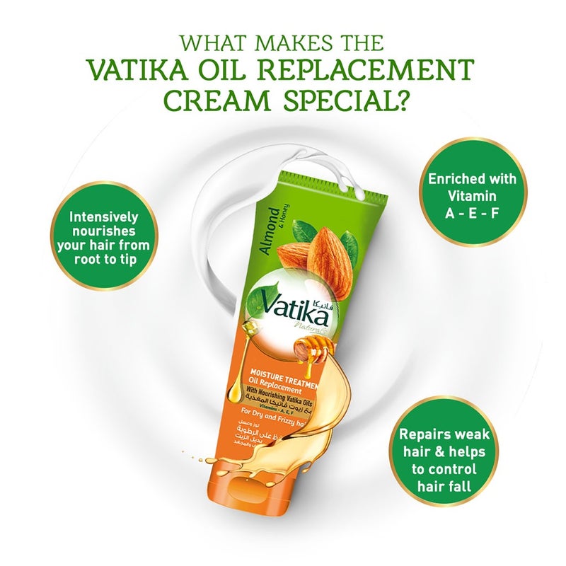 Dabur Vatika Naturals Honey & Almond Moisture Treatment Oil Replacement Cream For Dry And Frizzy Hair 200ml