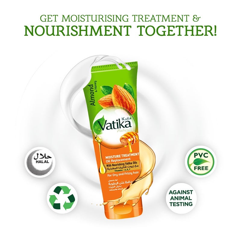 Dabur Vatika Naturals Honey & Almond Moisture Treatment Oil Replacement Cream For Dry And Frizzy Hair 200ml