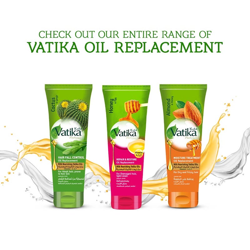 Dabur Vatika Naturals Honey & Almond Moisture Treatment Oil Replacement Cream For Dry And Frizzy Hair 200ml