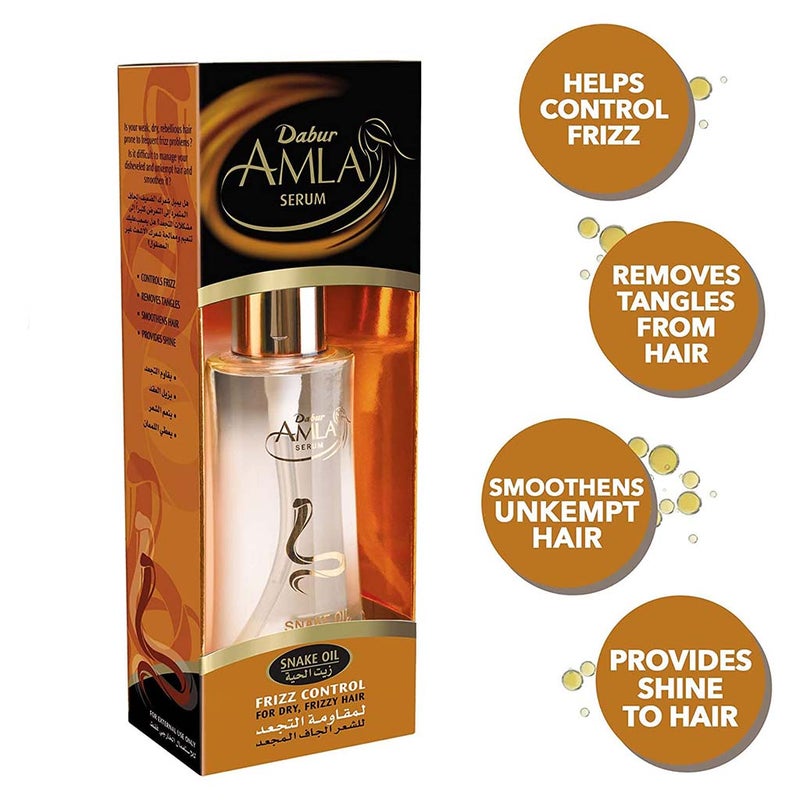 Dabur Amla Snake Oil Frizz Control Hair Serum For Dry & Frizzy Hair Serum 50ml