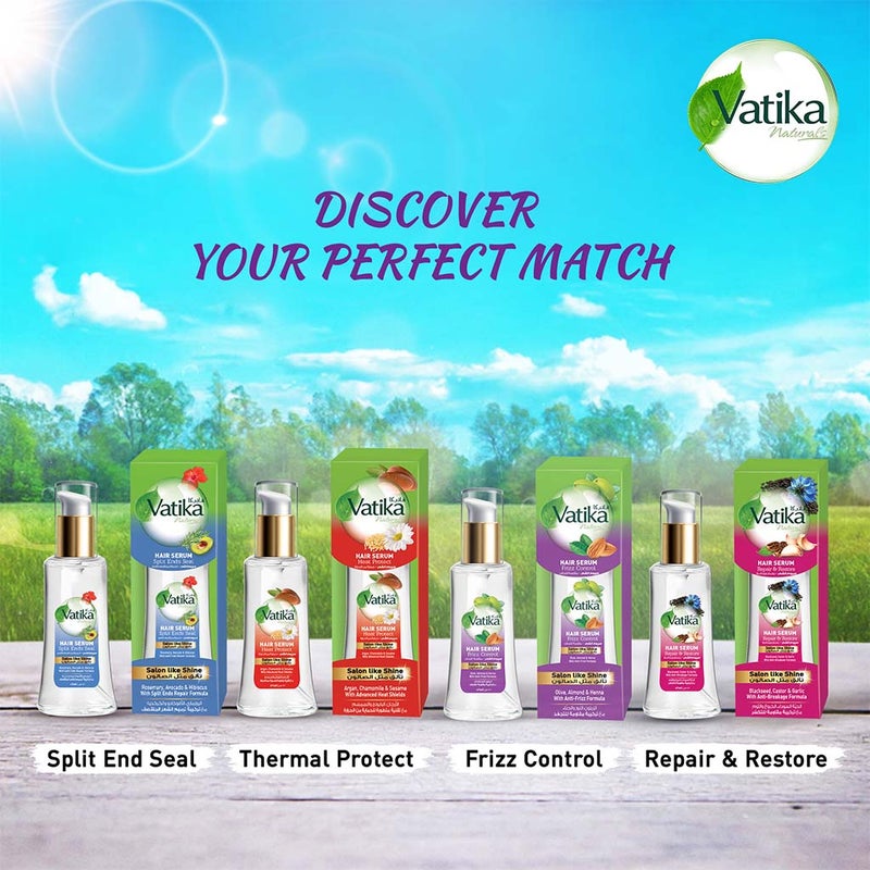 Dabur Vatika Naturals Frizz Control Hair Serum For Saloon Like Shine 47ml