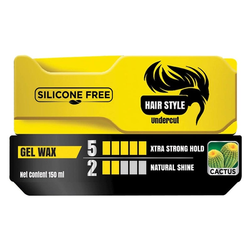 Dabur Vatika Hair Style Undercut Xtra Strong Hold Natural Shine Silicone-Free Gel Wax 150ml