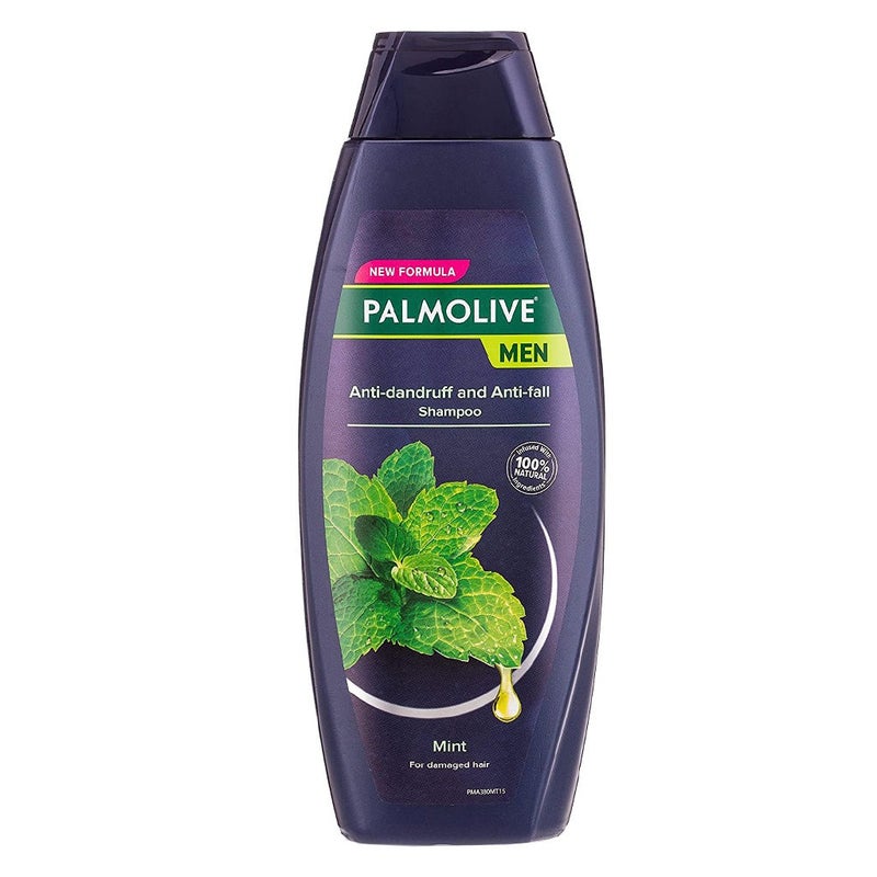 Palmolive Men Anti-Fall And Anti-Dandruff Mint Shampoo For Damaged Hair 380ml