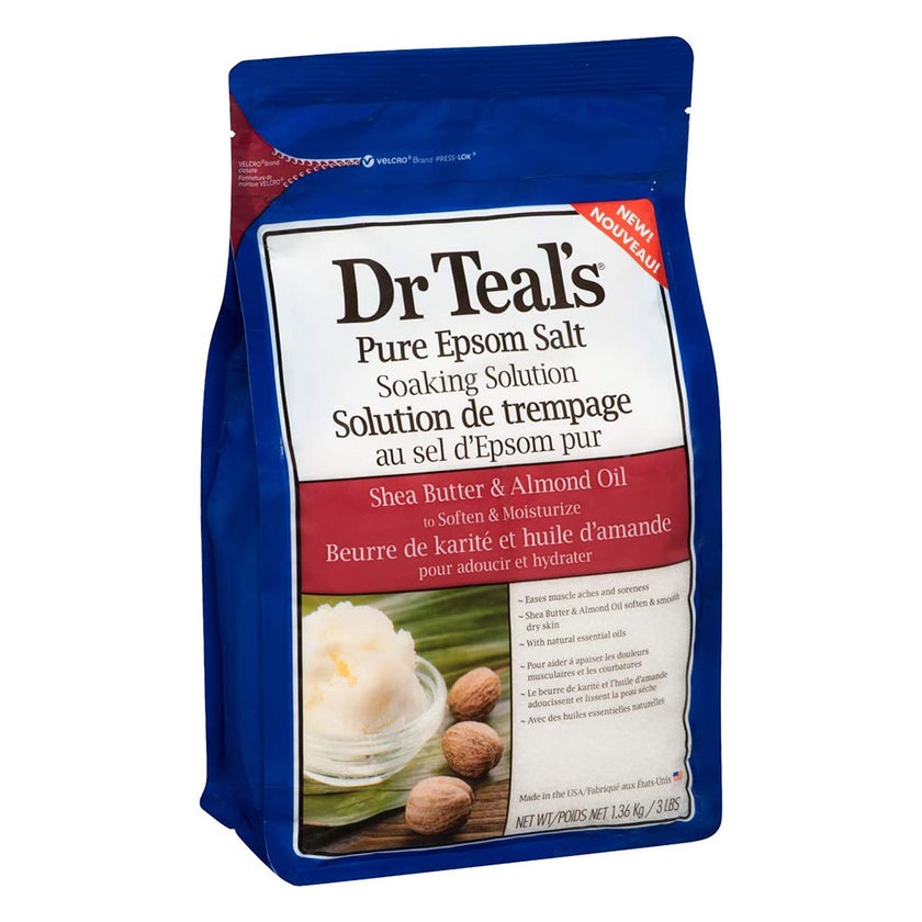 Dr Teal's Pure Epsom Salt Soaking Solution Shea Butter And Almond Oil 1036g