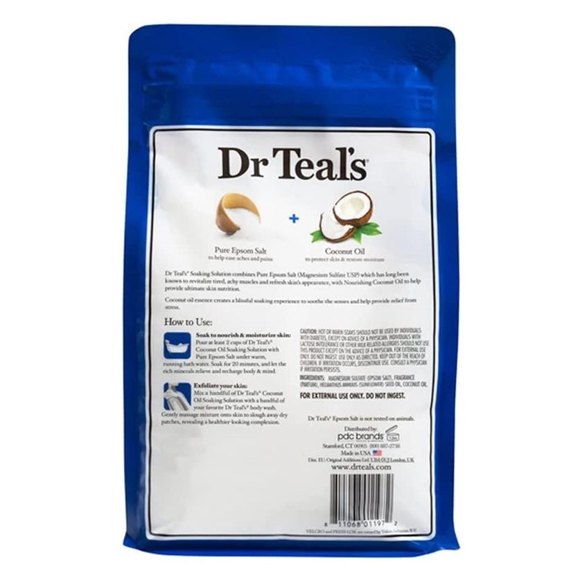 Dr Teal's Pure Epsom Salt Soaking Solution Coconut Oil 1036g