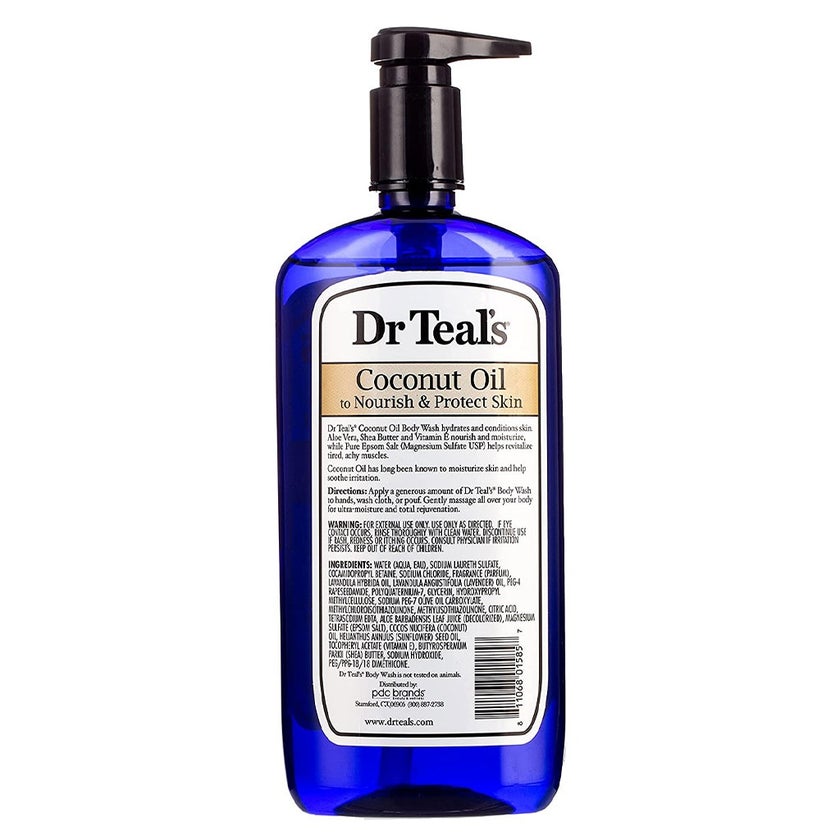Dr Teal's Pure Epsom Salt Body Wash Coconut Oil 710ml