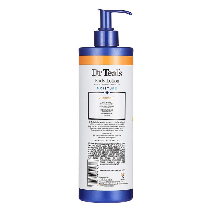 Dr Teal's Moisture + Radiant Vitamin-C Citrus Essential Oil Body Lotionn 532ml