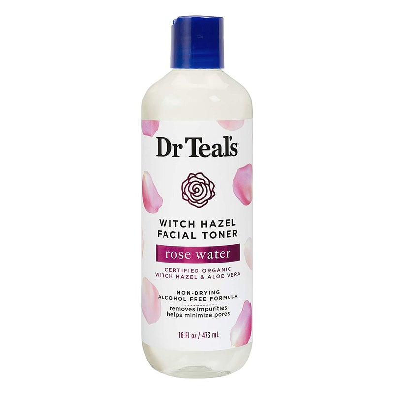 Dr Teal's Witch Hazel Facial Toner Rose Water 473 mL