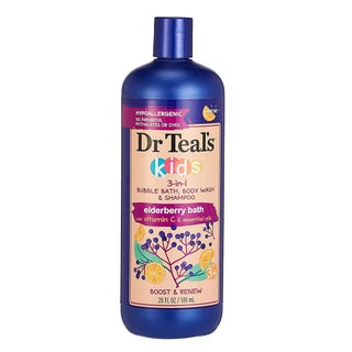 Dr Teal's Kids 3 In 1 Bubble Bath, Body Wash And Shampoo Elderberry Bath With Vitamin C 591 mL