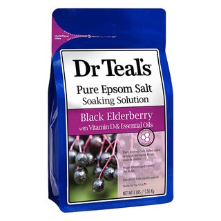 Dr Teal's Pure Epsom Salt Soaking Solution Black Elderberry With Vitamin D & Essential Oils 1036 g