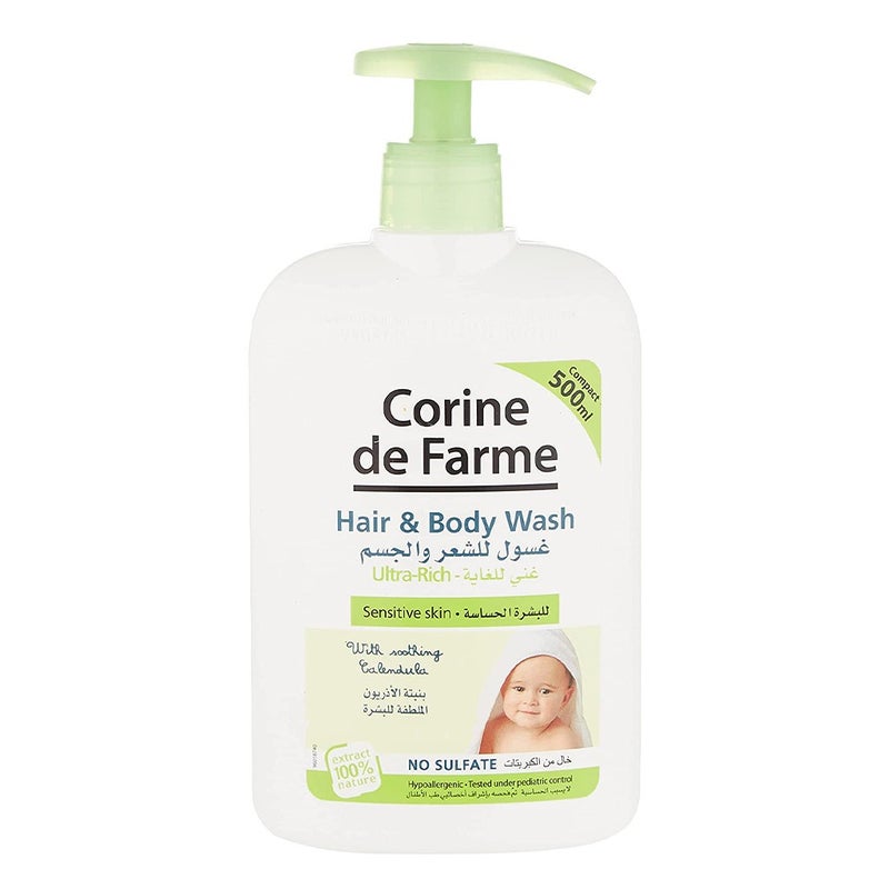 Corine De Farme Baby Sulfate Free Hair & Body Wash 500 mL