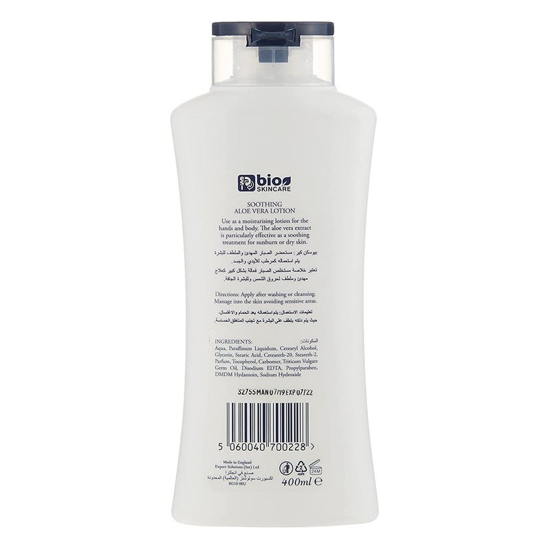 Bio Skincare Aloe Vera Hand And Body Soothing Moisturizing Lotion 400 mL