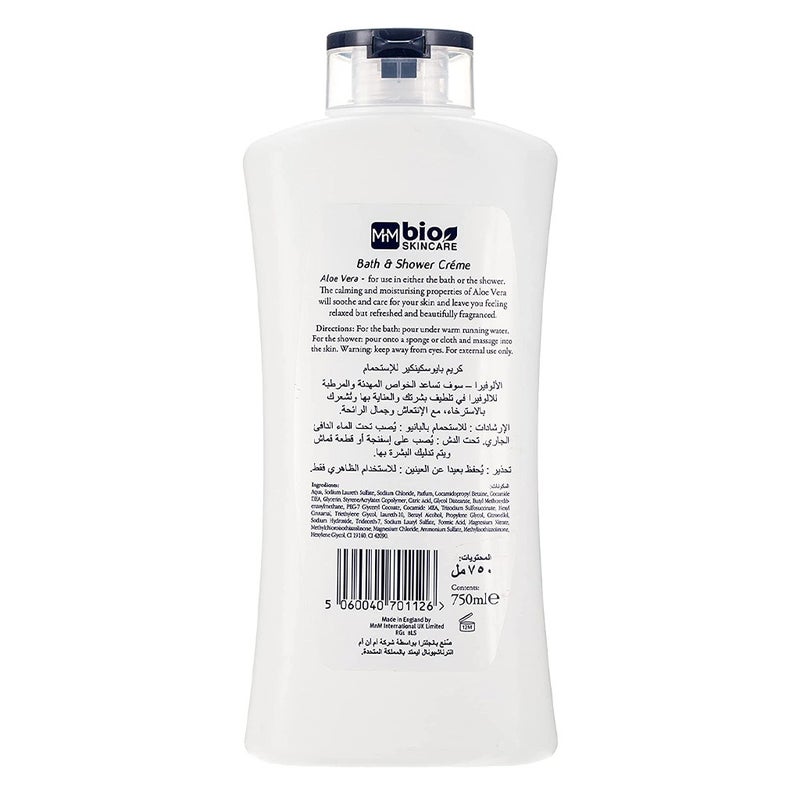 Bio Skincare Soothing & Caring Aloe Vera Bath And Shower Cream 750 mL