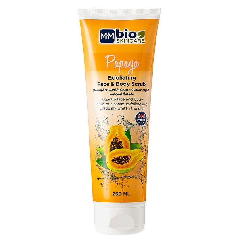 Bio Skincare Papaya Exfoliating Face & Body Scrub 250 mL