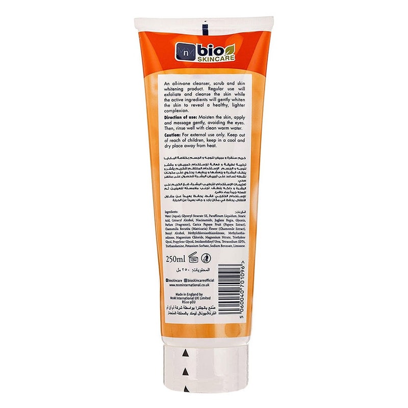 Bio Skincare Papaya Exfoliating Face & Body Scrub 250 mL