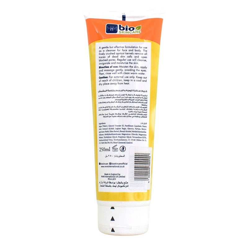 Bio Skincare Apricot Exfoliating Face & Body Scrub 250 mL