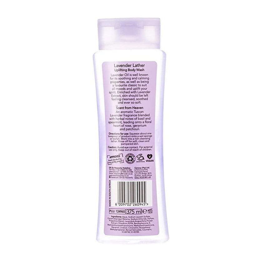 Oh So Heavenly Classic Care Lavender Lather Uplifting Body Wash Gel 375ml