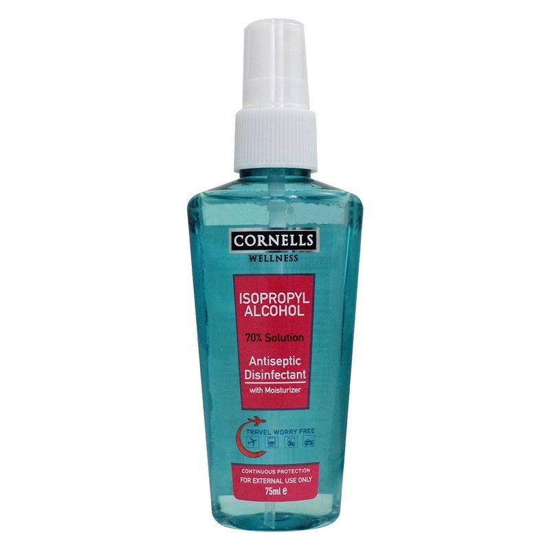 Cornells Wellness 70% Isopropyl Alcohol Disinfectant Solution 75ml