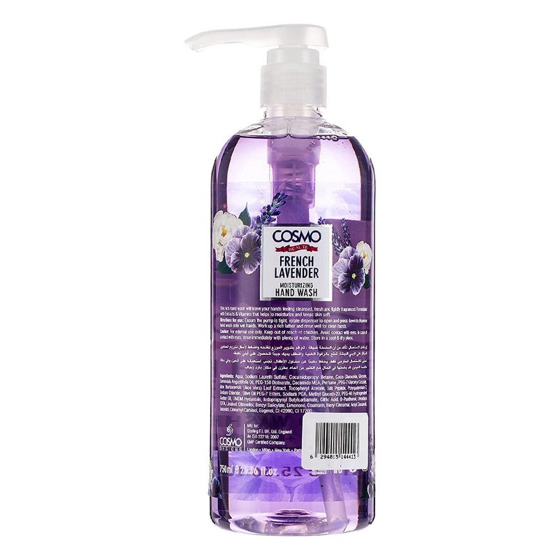Cosmo Beaute Moisturizing Hand Wash French Lavender 750 mL