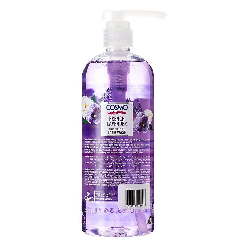 Cosmo Beaute Moisturizing Hand Wash French Lavender 750 mL