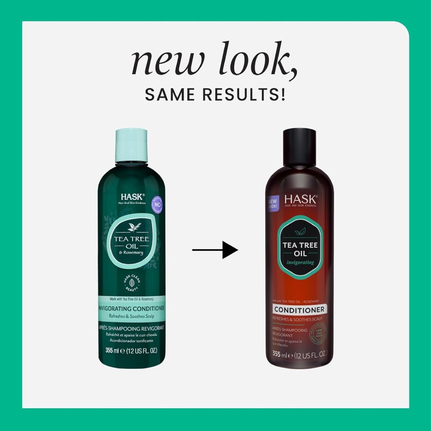 Hask Tea Tree Oil And Rosemary Invigorating Conditioner 355ml