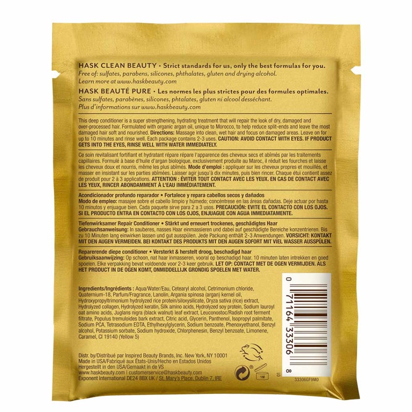 Hask Argan Oil Repairing Deep Conditioner For dry, damaged hair 50g