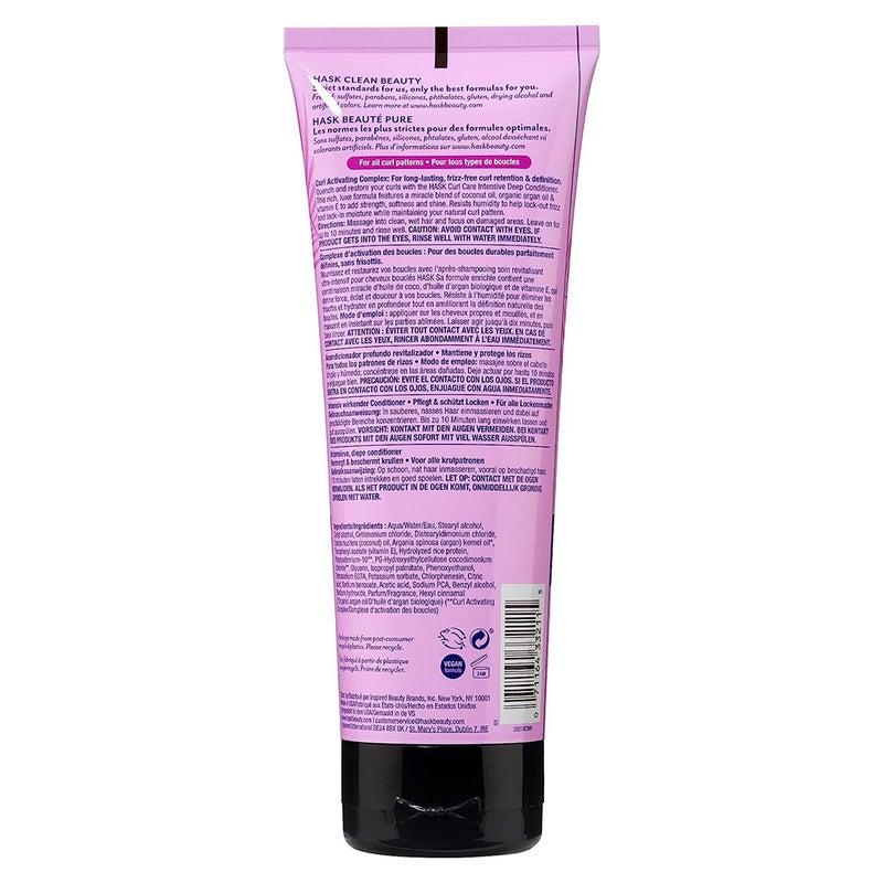 Hask Curl Care Intensive Deep Conditioner To Protect & Maintain All Curl Patterns 198ml