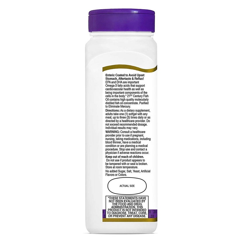 21st Century Omega 3 1200mg Fish Oil Softgels, Pack of 90's