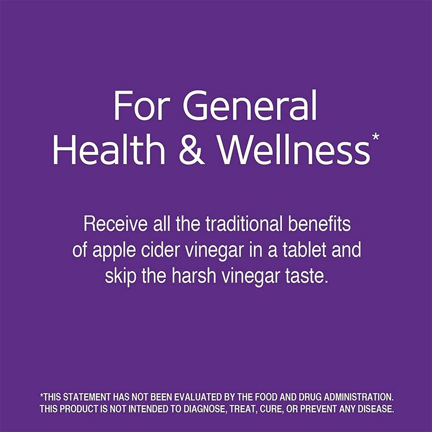 21st Century Apple Cider Vinegar 300mg Tablets For Detoxification & Metabolism Support, Pack of 250's