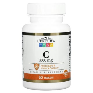21st Century Vitamin C 1000mg Tablets For Antioxidant & Immunity Support, Pack of 60's