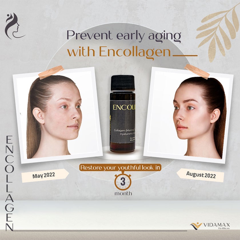 Vidamax Encollagen Collagen Drinkable Shots 50ml, Pack of 10's