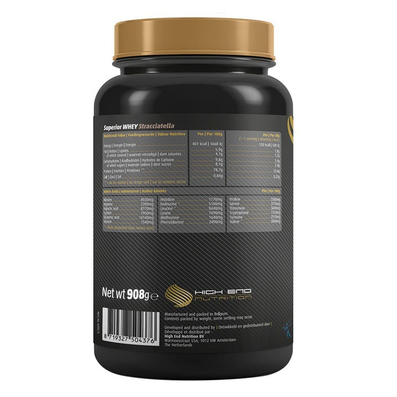 High End Nutrition Superior Whey Stracciatella Powder 908 g