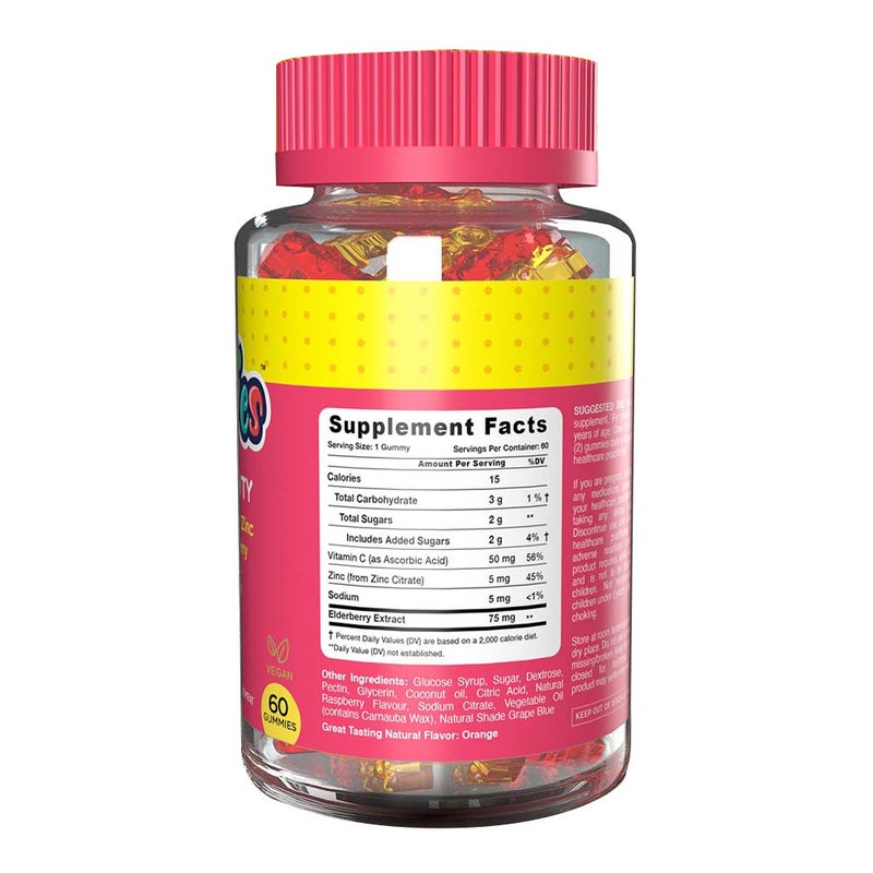 Dr. Gummies Immunity Booster Gummies With Vitamin C + Zinc & Elderberry For Kids, Pack of 60's