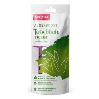 Sirona Aloe-Boost Twin Blade Disposable Hair Removal Razor For Women 5's